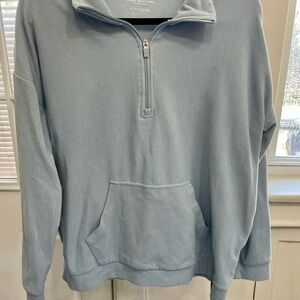 Marc New York Men's Light Blue Zip-Up Sweater (Size XL)